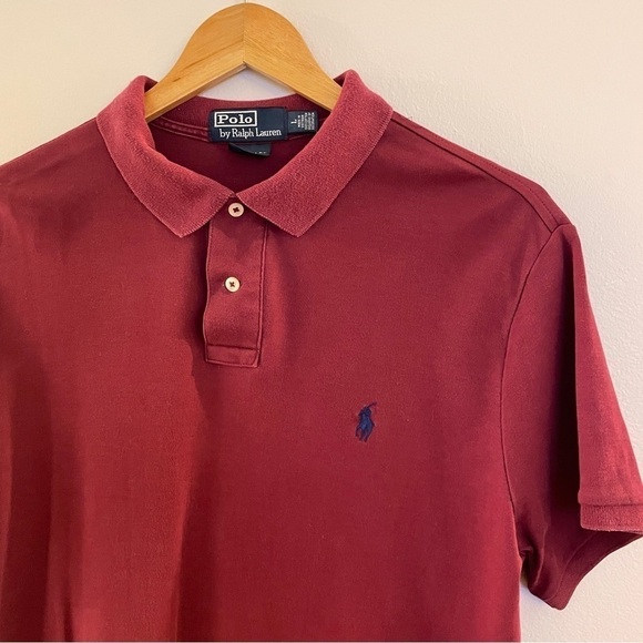 Ralph Lauren Polo Maroon Two Button Polo - Picture 2 of 5